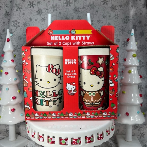 Hello Kitty Other - Christmas Sanrio Hello Kitty Double Sided Gingerbread House Bamboo Tumbler/Cups